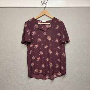 L Maurice’s Floral Printed Flutter Sleeve Top